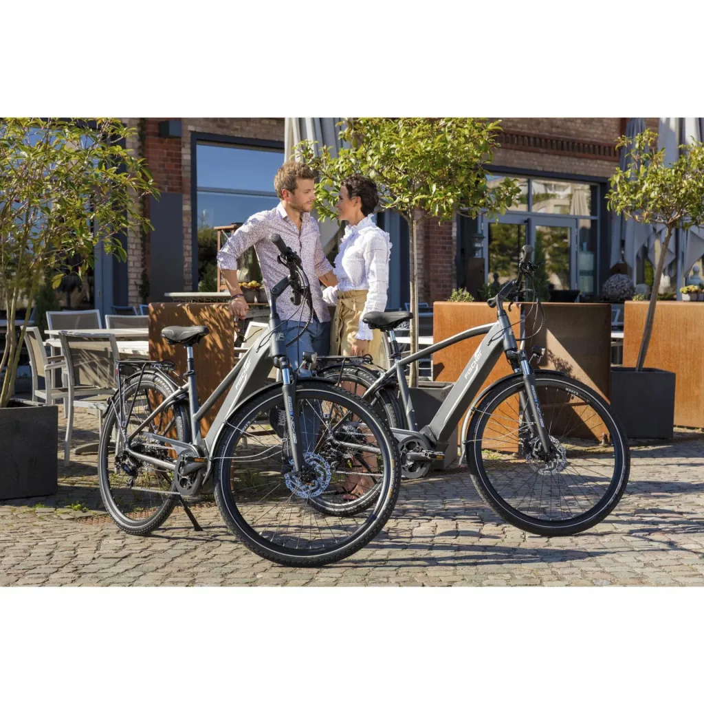 Damen E-Bike Trekking, 28 Zoll, Rahmengröße 49 cm,10-Gang Kettenschaltung, schiefergrau matt, VIATOR 5.0i