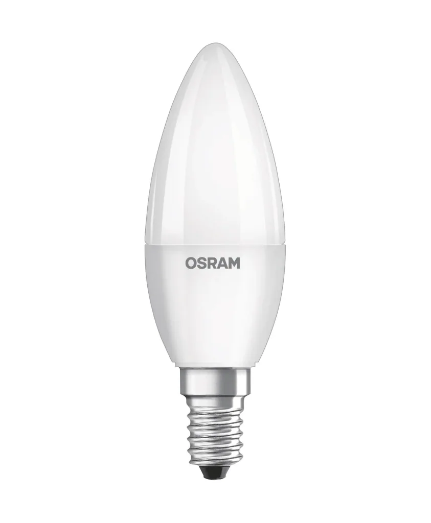 LED Lampe Retrofit in Kerzenform mit 5,5 Watt, E14, warmweiß, matt - 4 Stück