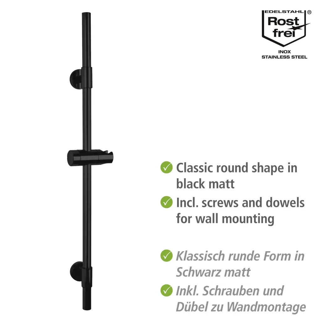 Duschstange Basic Schwarz, 66 cm