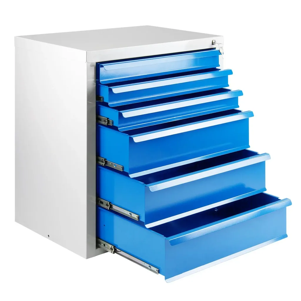 Schubladenschrank / Werkzeugschrank mammut, 6 Schubladen, RAL 7035 / 5012