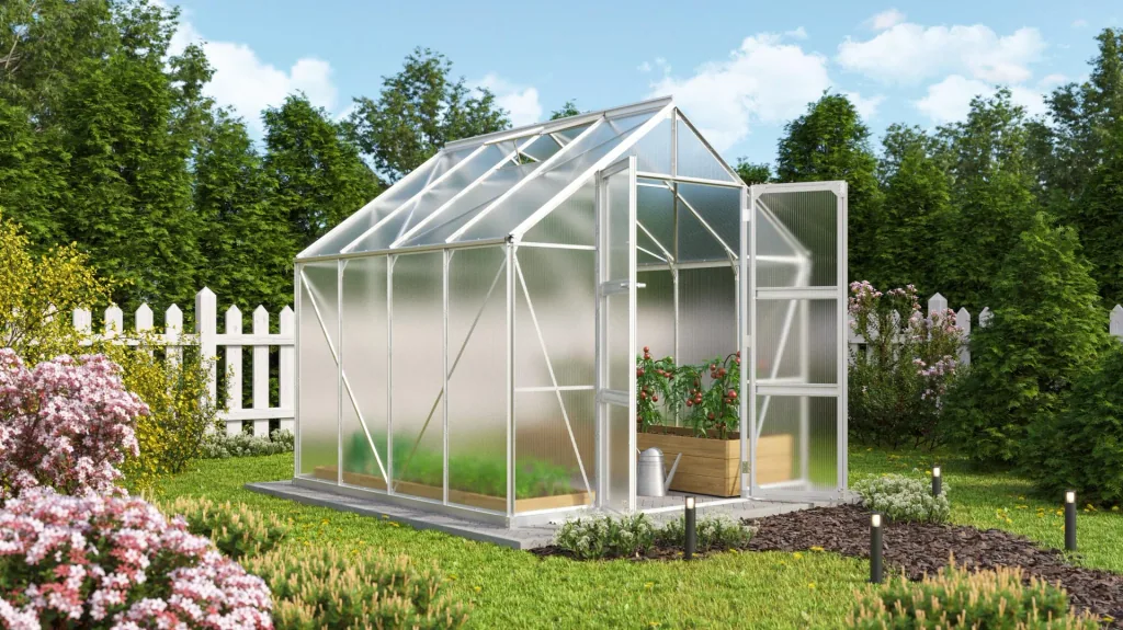 Gewächshaus Domus 6700 HKP 6 mm, Farbe alu