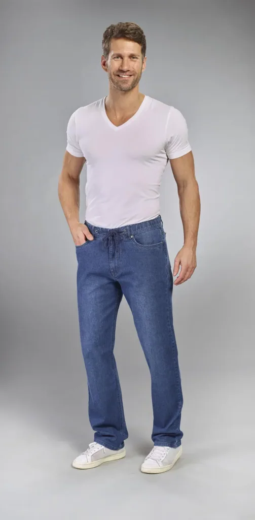 Jeans Traveller Fit, Farbe bluestone, Gr.48