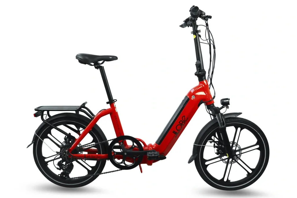 Unisex City E-Bike 20 Zoll, Rahmenhöhe 37 cm, 7-Gang Kettenschaltung, Gala red (Faltrad)