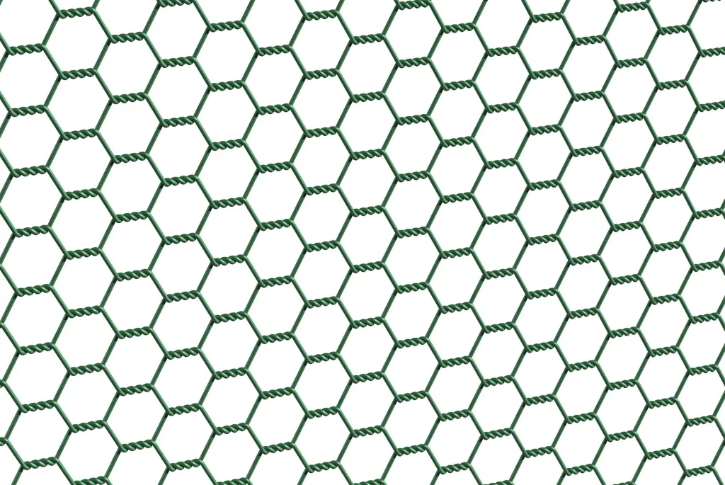 Sechseckgeflecht grün kunstoffbeschichtet, 100cm x 25m, 13x13cm, 1mm