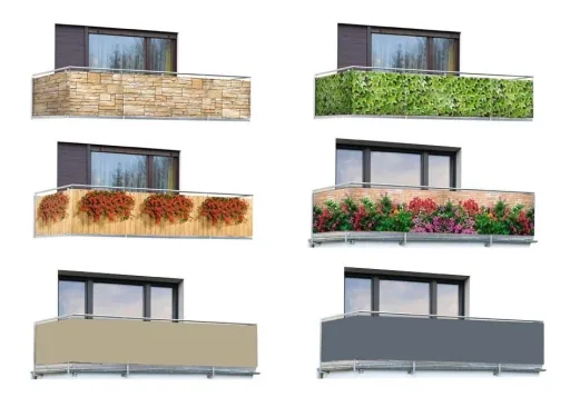 Balkon Sichtschutz Anthrazit Uni