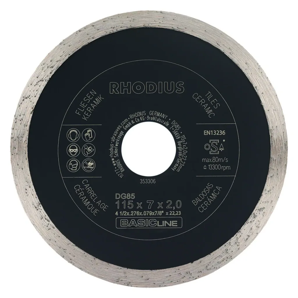 Diamanttrennscheibe Fliesen & Keramik DG85 TILES, 125 x 7 x 2 x 22,23 mm