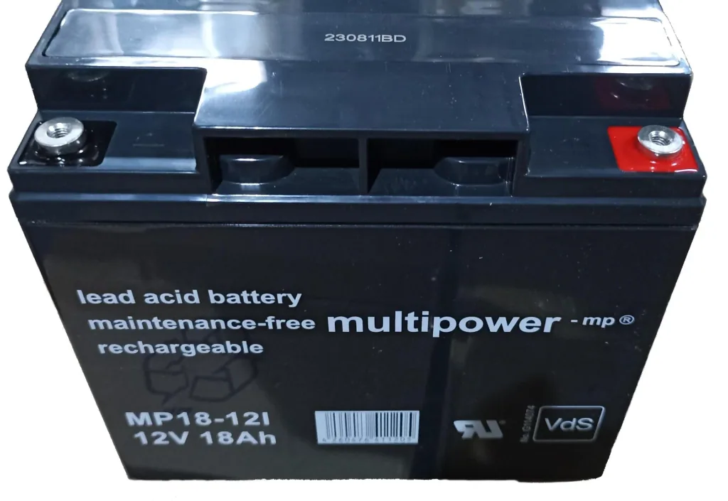 Blei Vlies Akku 12V, 18,0Ah, M5 Gewinde, VdS