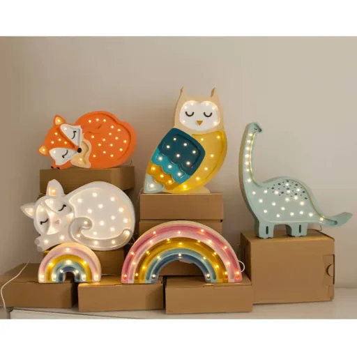 little lights Led Deko Kinderlampe Fuchs orange