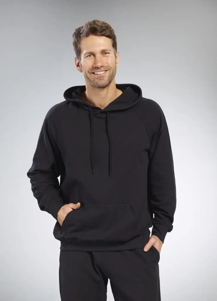 Hoody mit Kängurutasche, Farbe schwarz, Gr.M