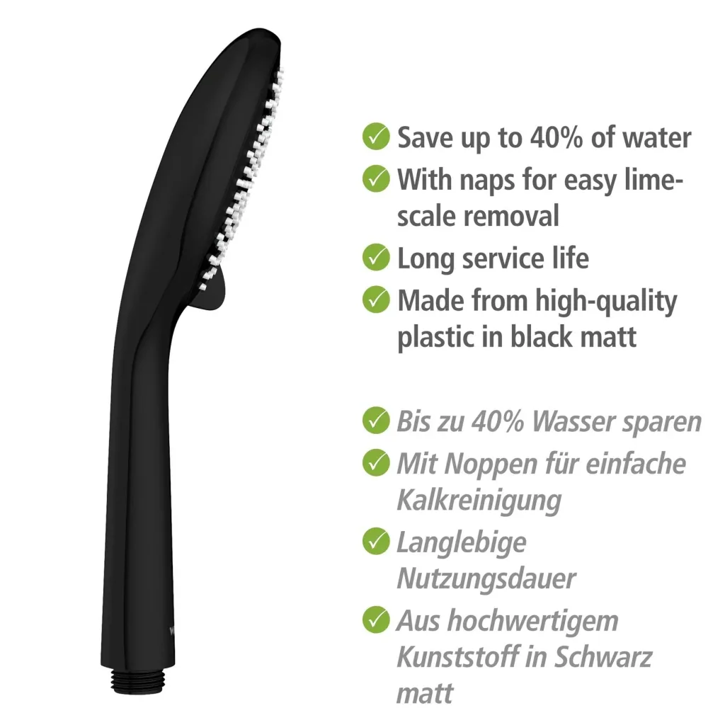Wasserspar-Duschsystem Watersaving Schwarz