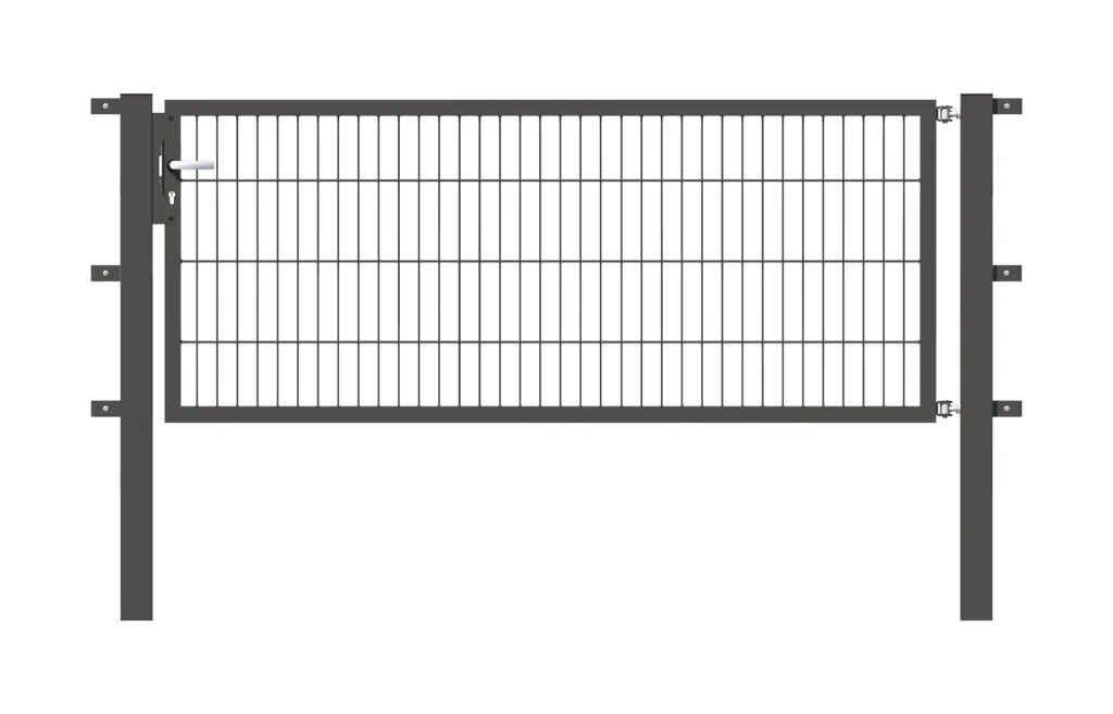 Einzeltor Flexo mit Zubehör, anthrazit/ Breite 200 cm, Höhe 80 cm