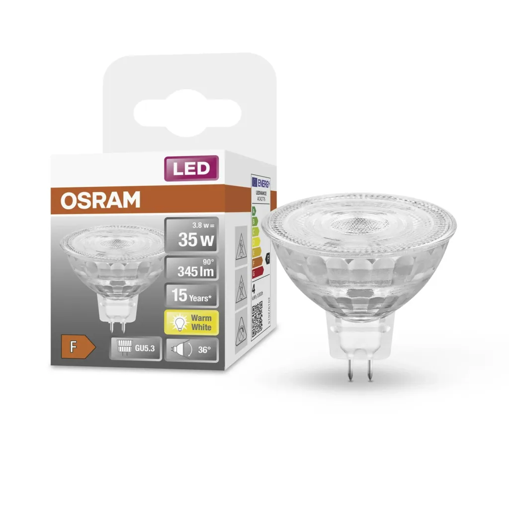 LED Star Reflektorlampe MR16 36°, 3,8 Watt, GU5.3, warmweiß