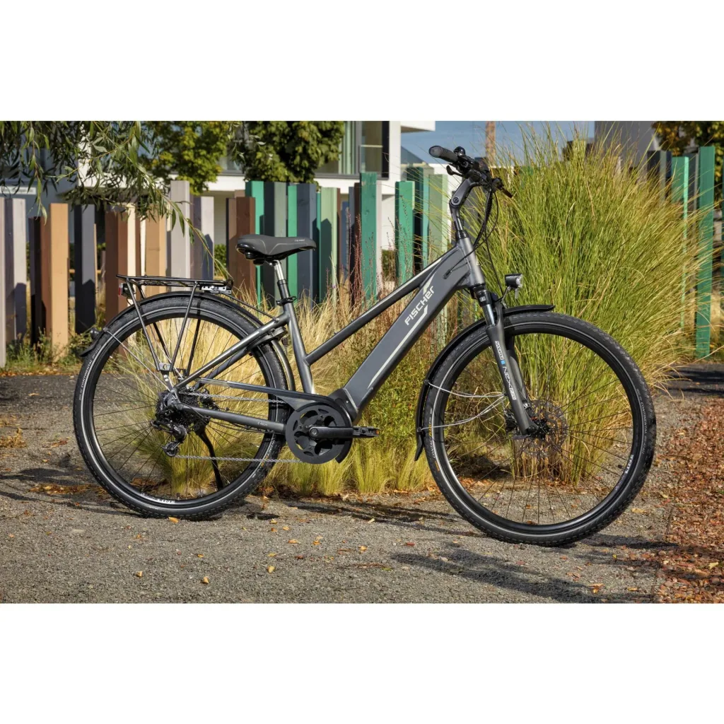 Damen E-Bike Trekking, 28 Zoll, Rahmengröße 44 cm,10-Gang Kettenschaltung, schiefergrau matt, VIATOR 5.0i