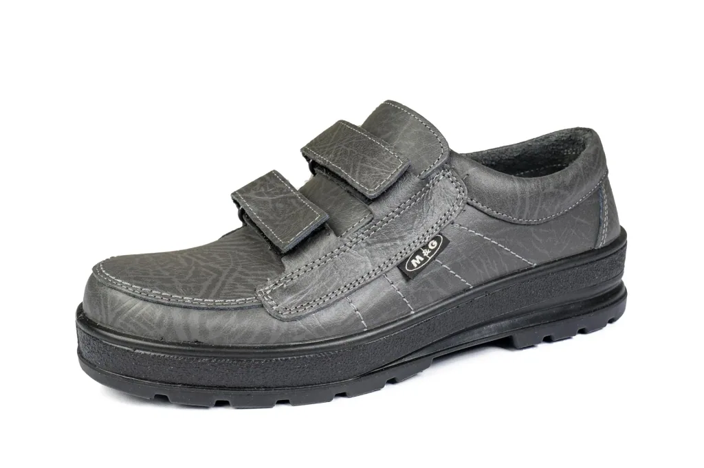 Freizeit- u. Wanderschuh mit Klettverschluss, Farbe grau, Gr. 40