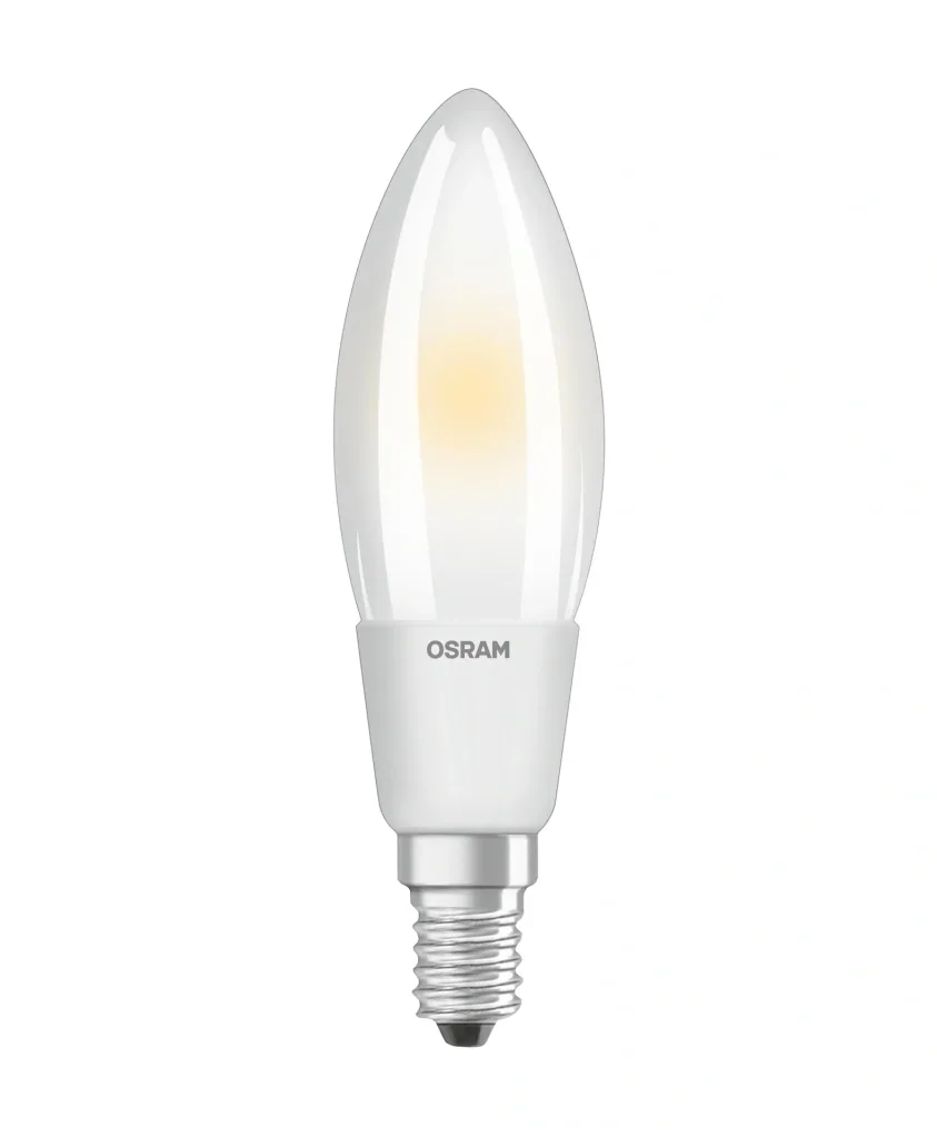 LED SUPERSTAR RETROFIT Kerze mit 6,5 Watt, E14, warmweiß, matt, dimmbar
