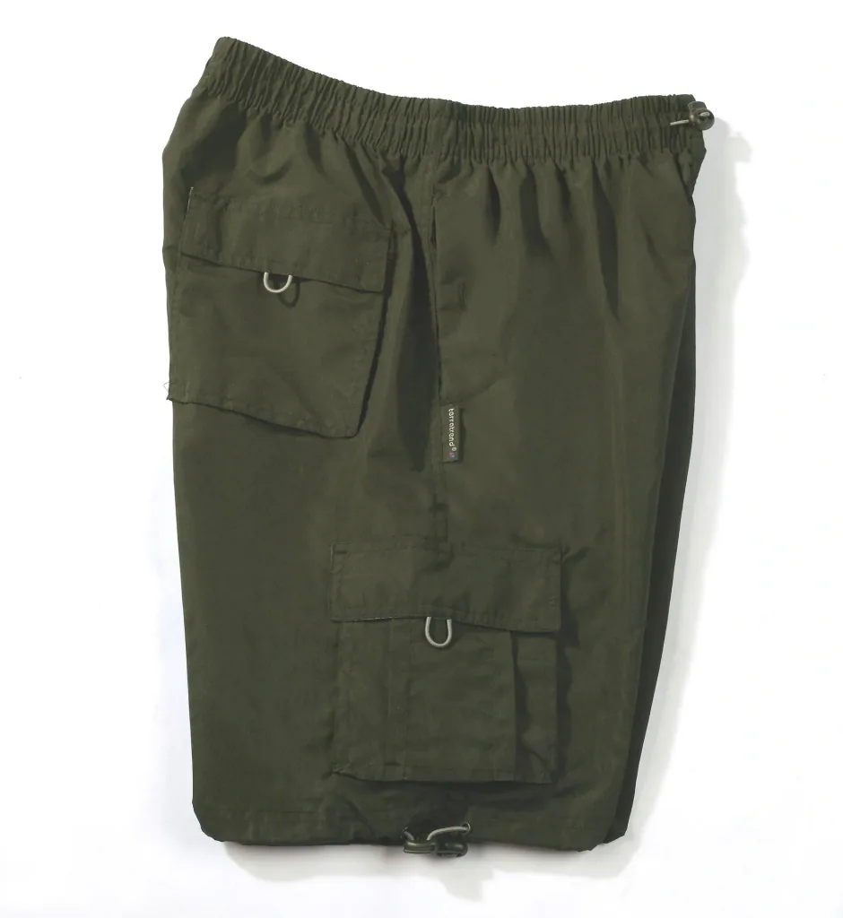 Herren Shorts mit Gummizug, Farbe oliv, Gr. XXXXL