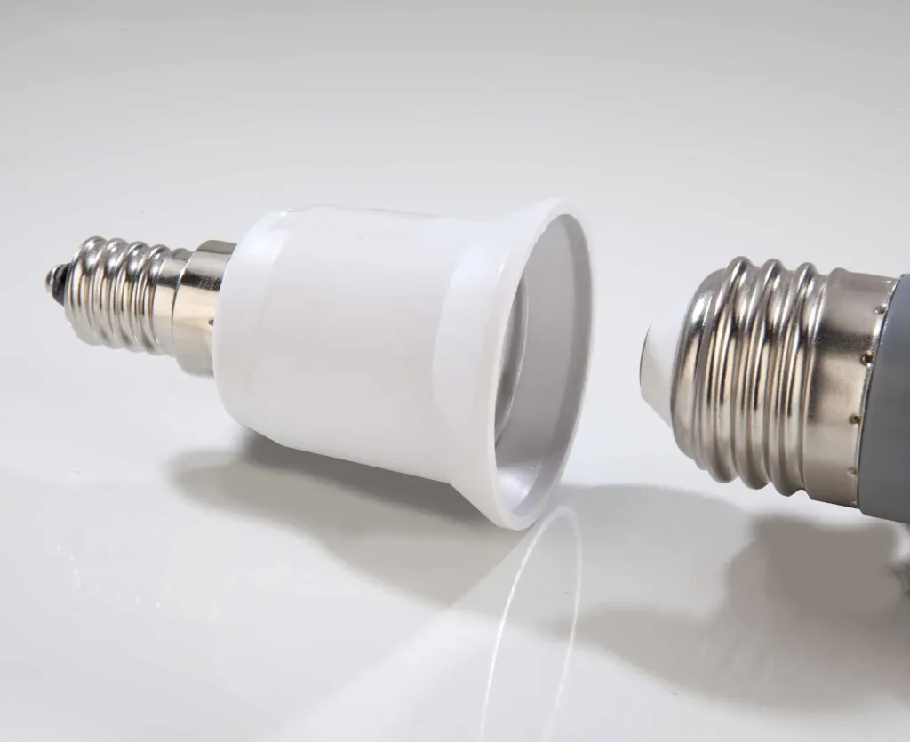 Adapter GU10 auf E14 Sockel, 3 Stück