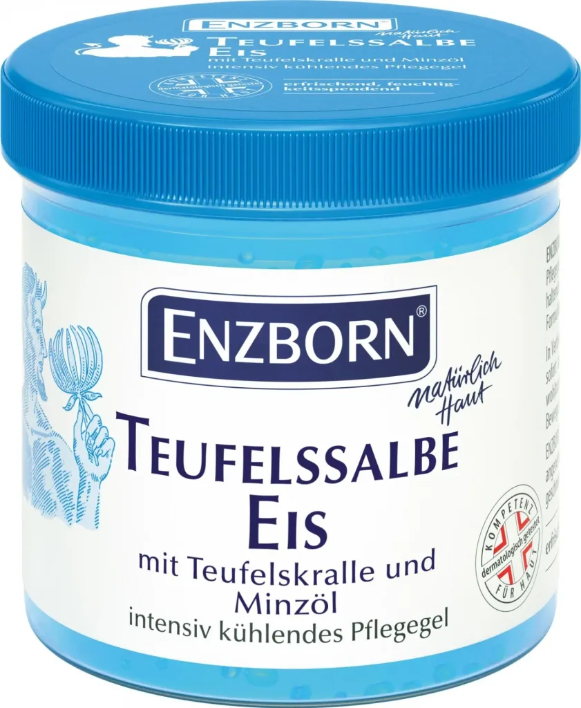 ENZBORN Teufelssalbe Eis – kühlendes Pflege-Gel mit Teufelskralle & Menthol, 200 ml Dose