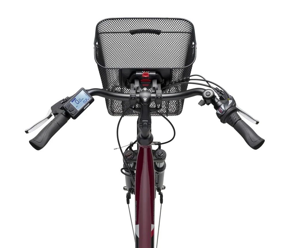 Unisex Alu-City E-Bike, 28 Zoll, 7-Gang Kettenschaltung, weinrot, Multitalent RC822