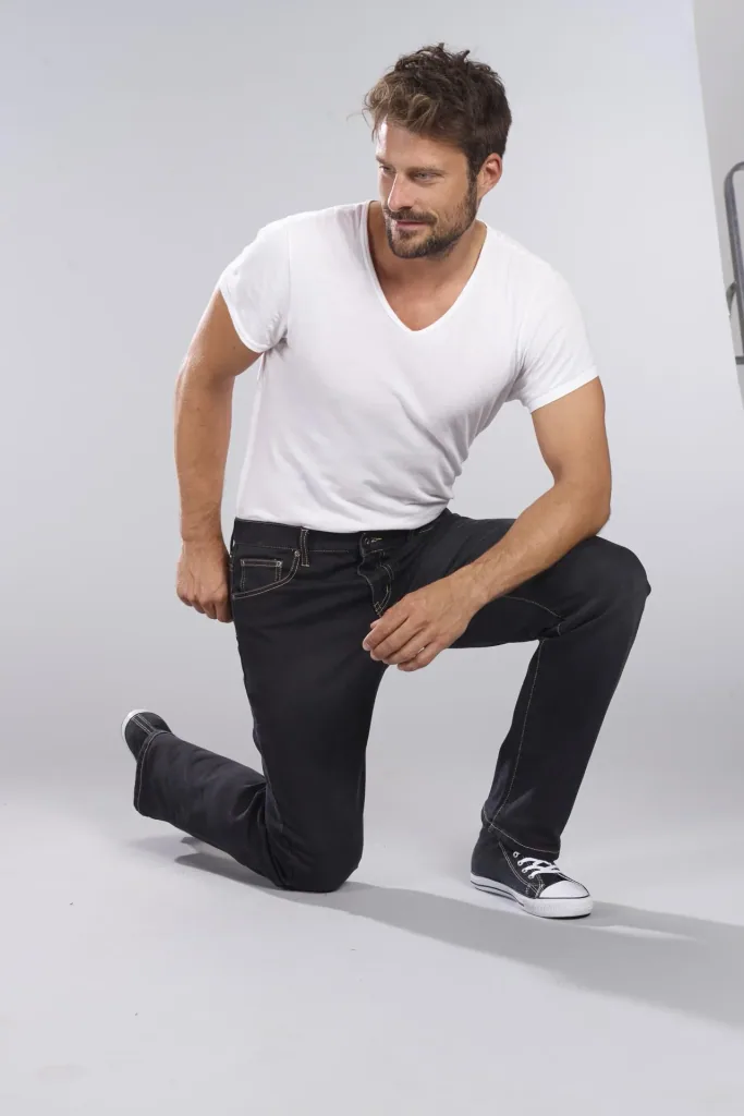 Joggpants aus Stretchdenim, Farbe schwarz, Gr. 60