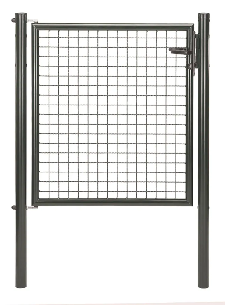 Wellengitter-Einzeltor , anthrazit-metallic, Breite 125 cm, Höhe 150 cm