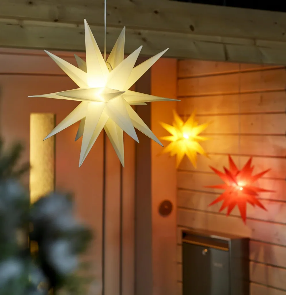 LED Kunststoffstern weiß 35 cm