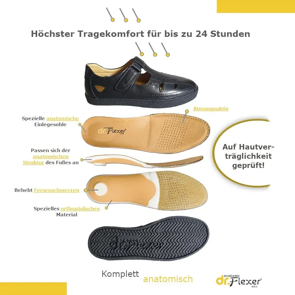 Freizeitsandalen aus Echtleder, Größe 45