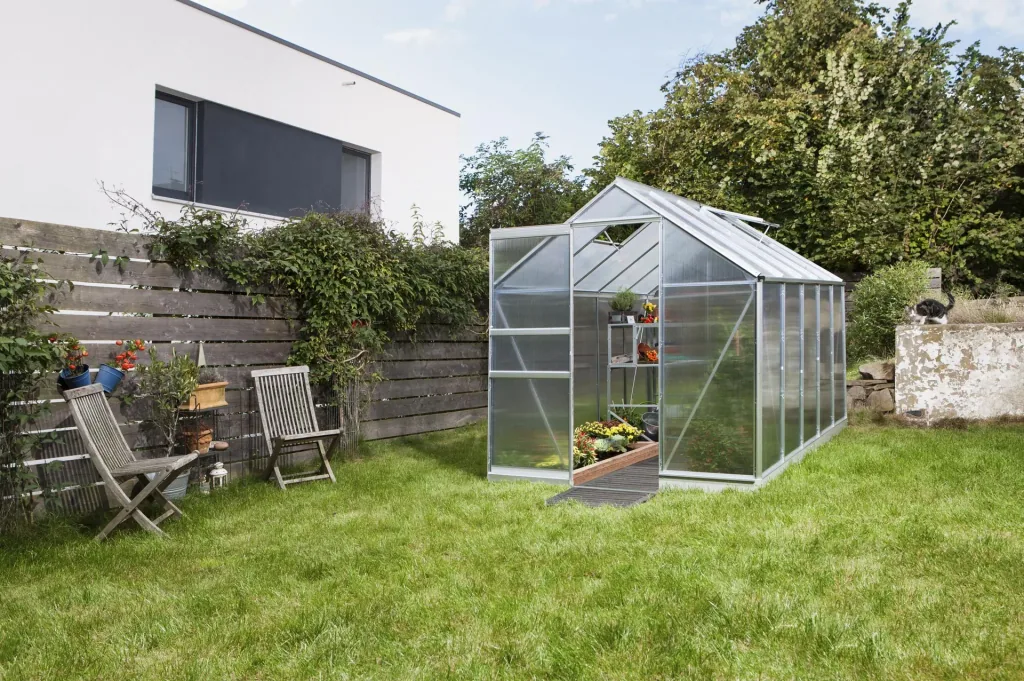 Gewächshaus Apollo 6200 HKP 4 mm, Farbe alu