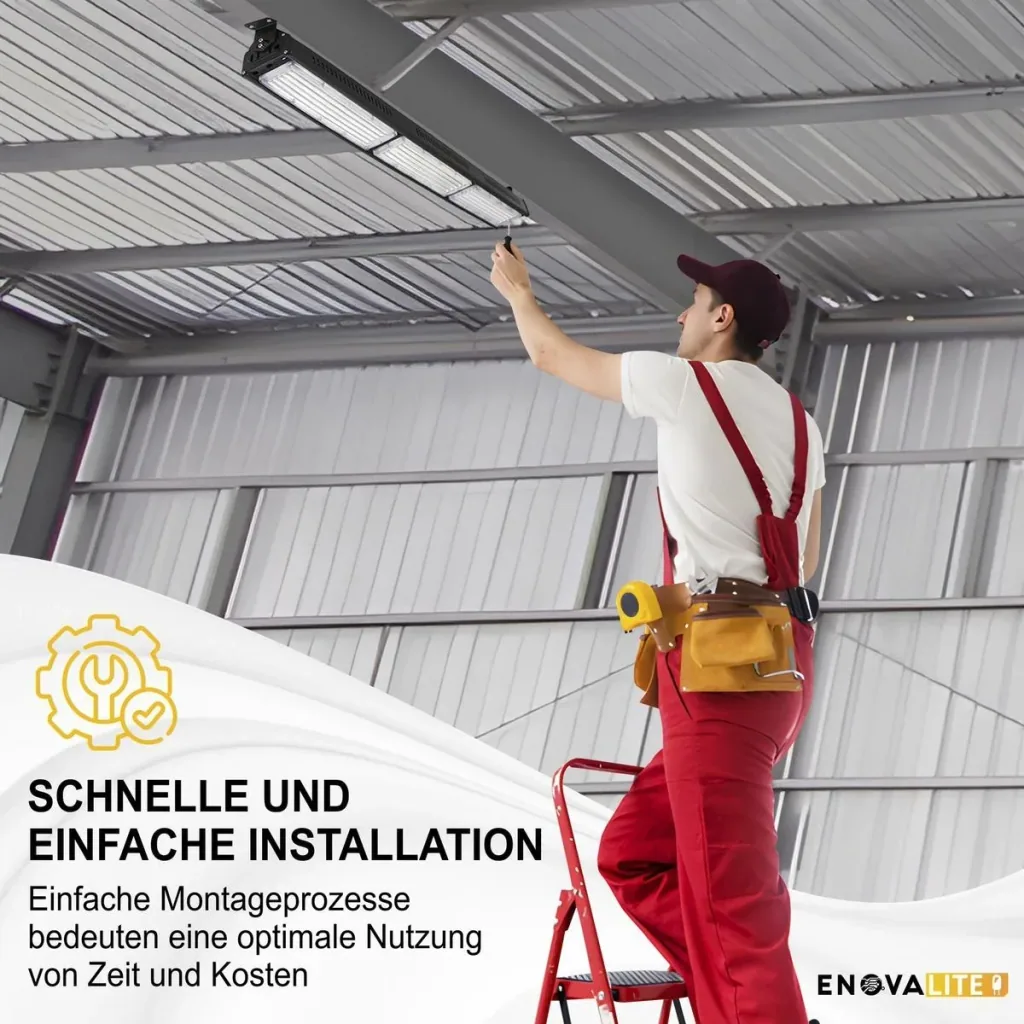 LED-HighBay in linearer Form bietet 100 W, 12000 lm, 5000 K (neutralweiß), IP65 & ENEC-Zertifizierung