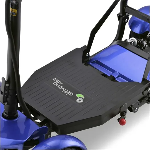 4-Rad E-Mobil Assisi 2.0 6 km/h Safety: 36V/10Ah Li-Ionen mit Gepäck-Tasche/-Korb, Blinker, faltbar, blau