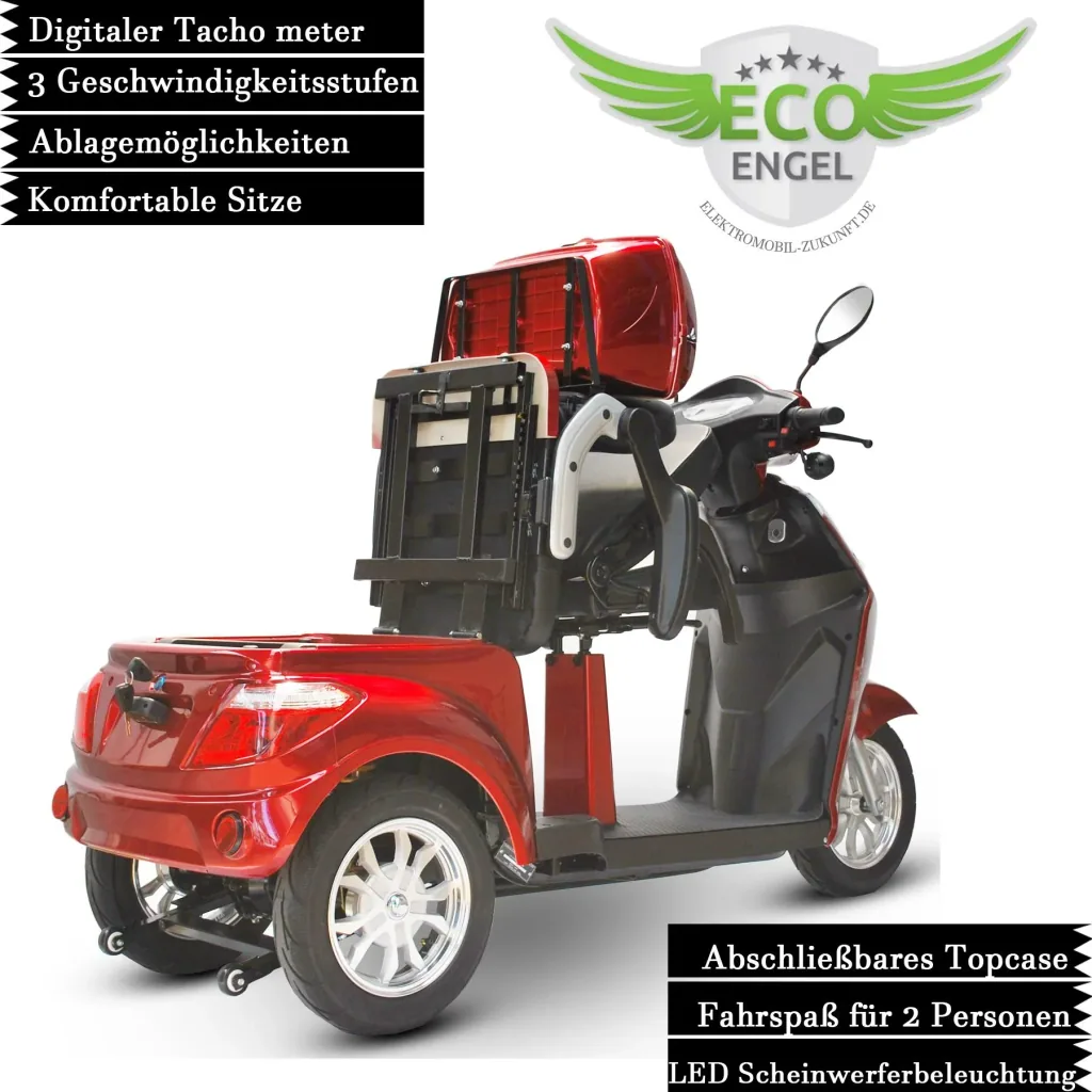 Elektromobil 503 Rot 2 Sitzer, 25 km/h mit 20 Ah Lithium Akku
