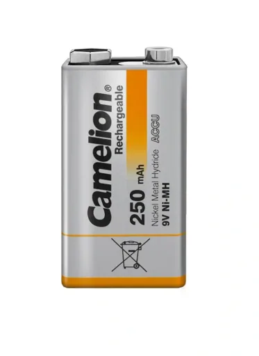 NiMH 9V Block Akku mit 250mAh - 1 Stück inklusive Box