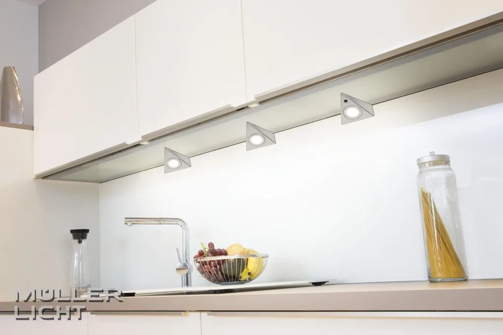 LED Unterbauleuchten in silber mit Bewegungssensor - 3 Stück