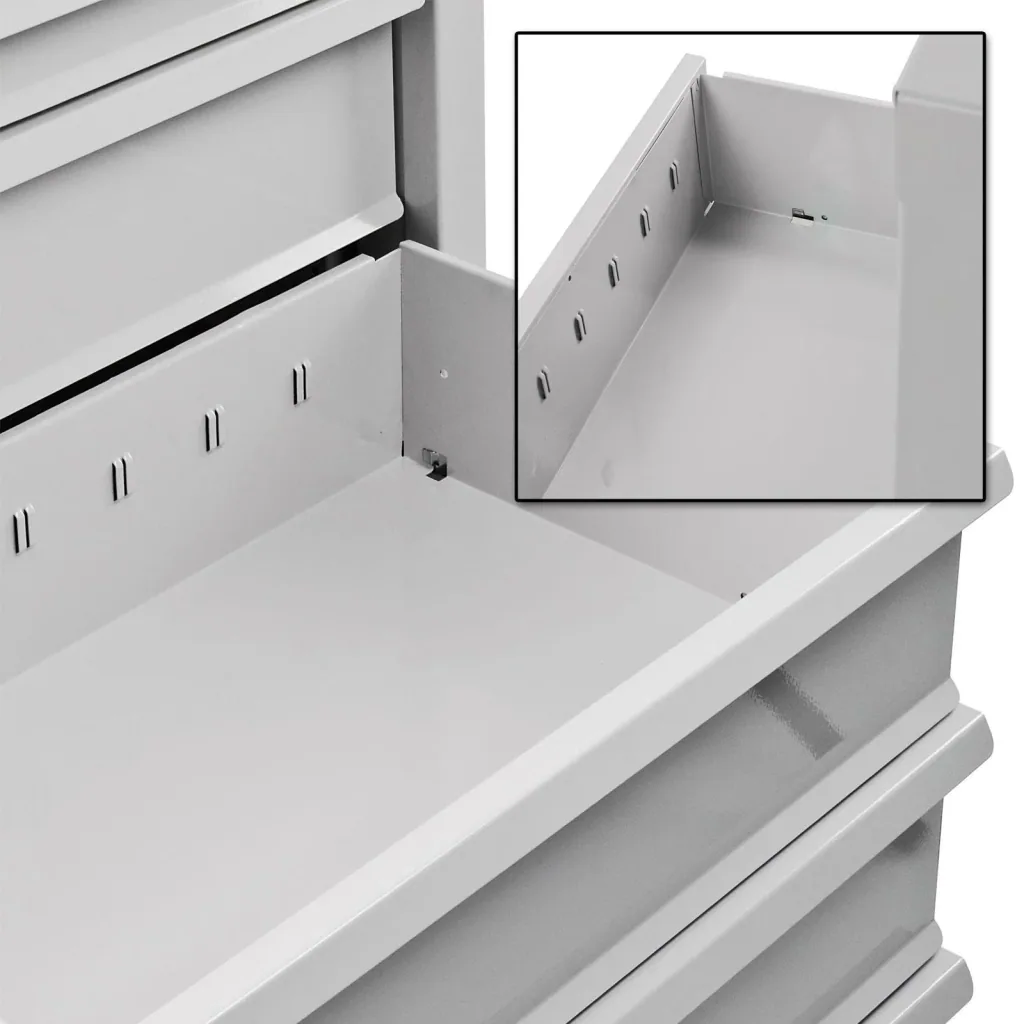 Schubladenschrank / Werkzeugschrank mammut, 7 Schubladen, RAL 7035