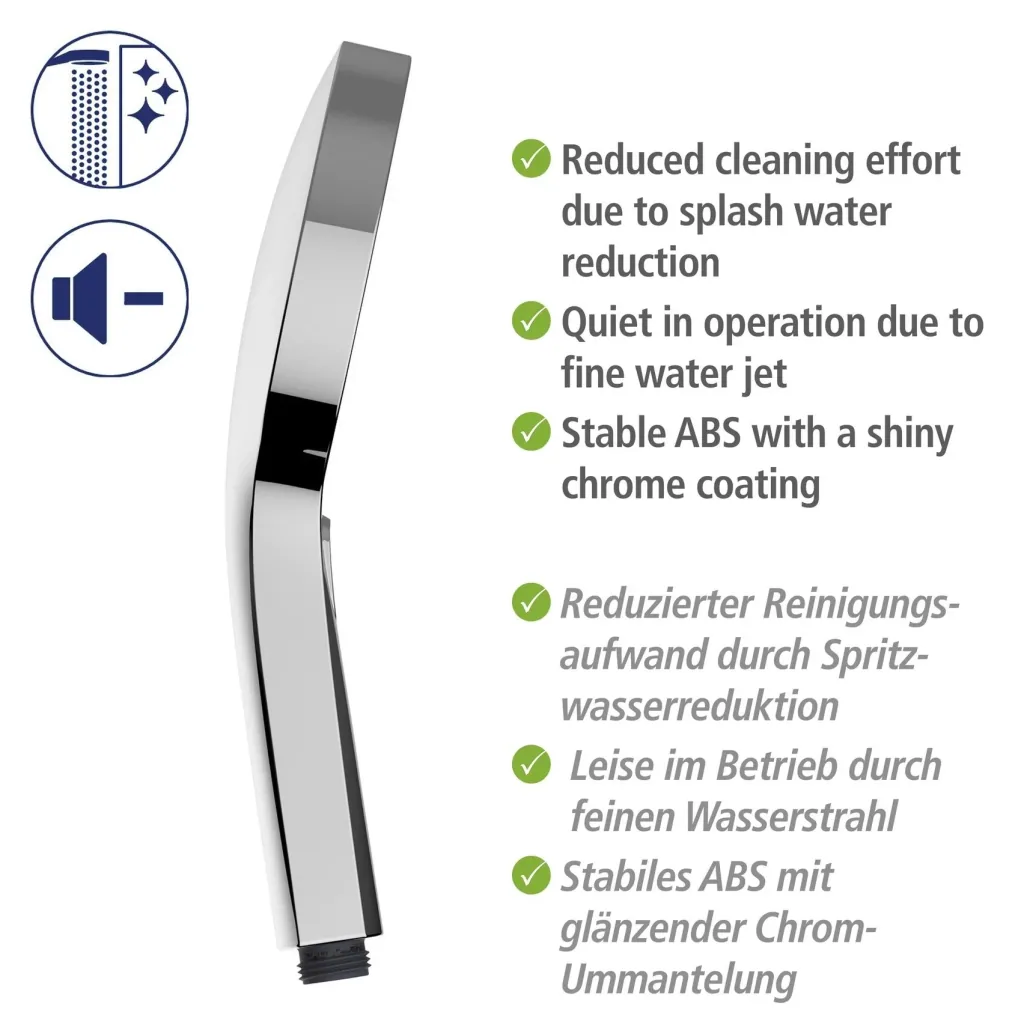 Duschsystem Softwater Chrom - einfacher Anschluss an bestehende Armatur oder Wandanschlussbogen