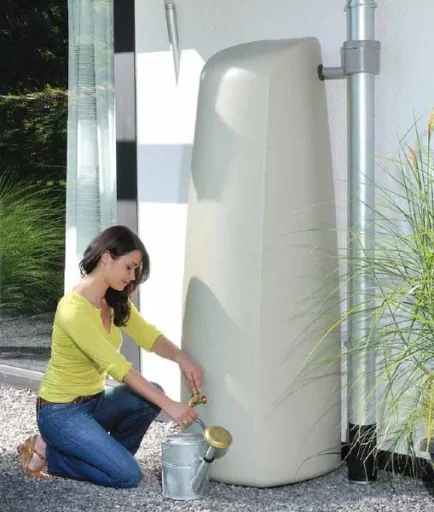 Regentonne, Wandtank " Elegance", Sandbeige, 400 Liter