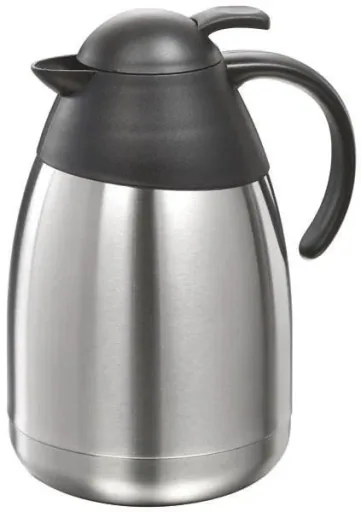 Edelstahl Isolierkanne, 2,0 Liter, Höhe mit Deckel 27 cm, ohne Deckel 24,5 cm
