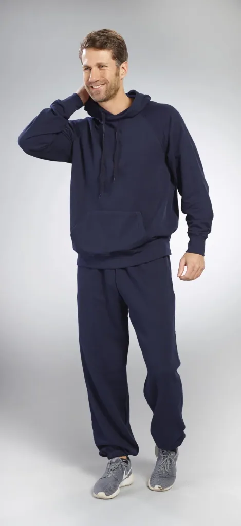 Hoody mit Kängurutasche, Farbe marine, Gr.L