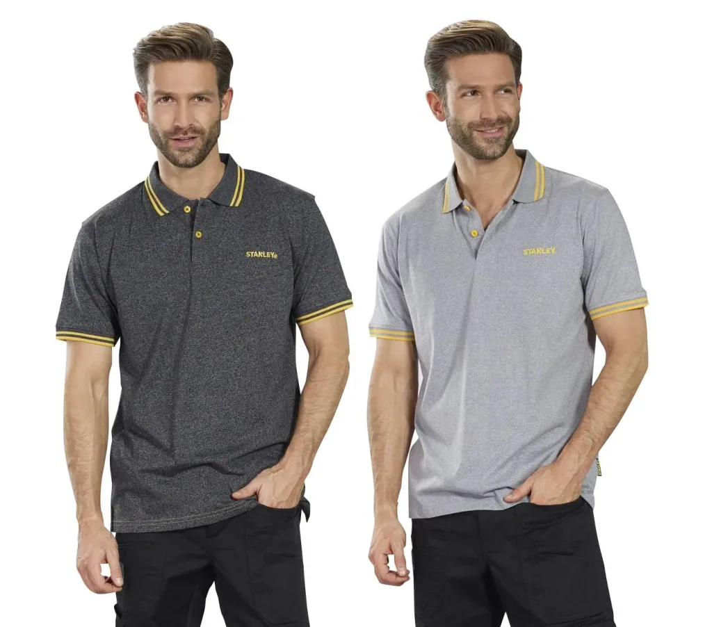 Poloshirt, Farbe schwarz/meliert, Gr.L