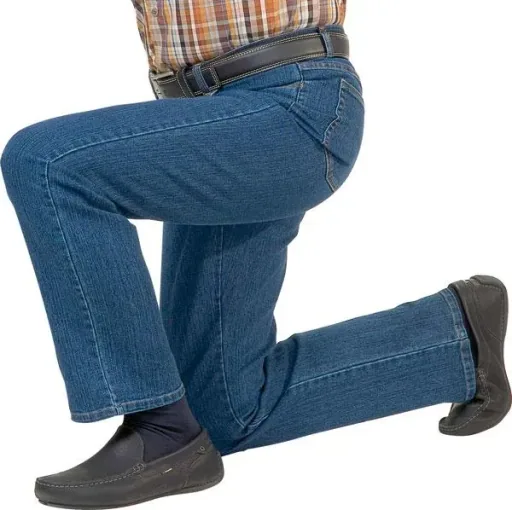 5 Pocket Stretch Jeans, Farbe blau, Gr. 60