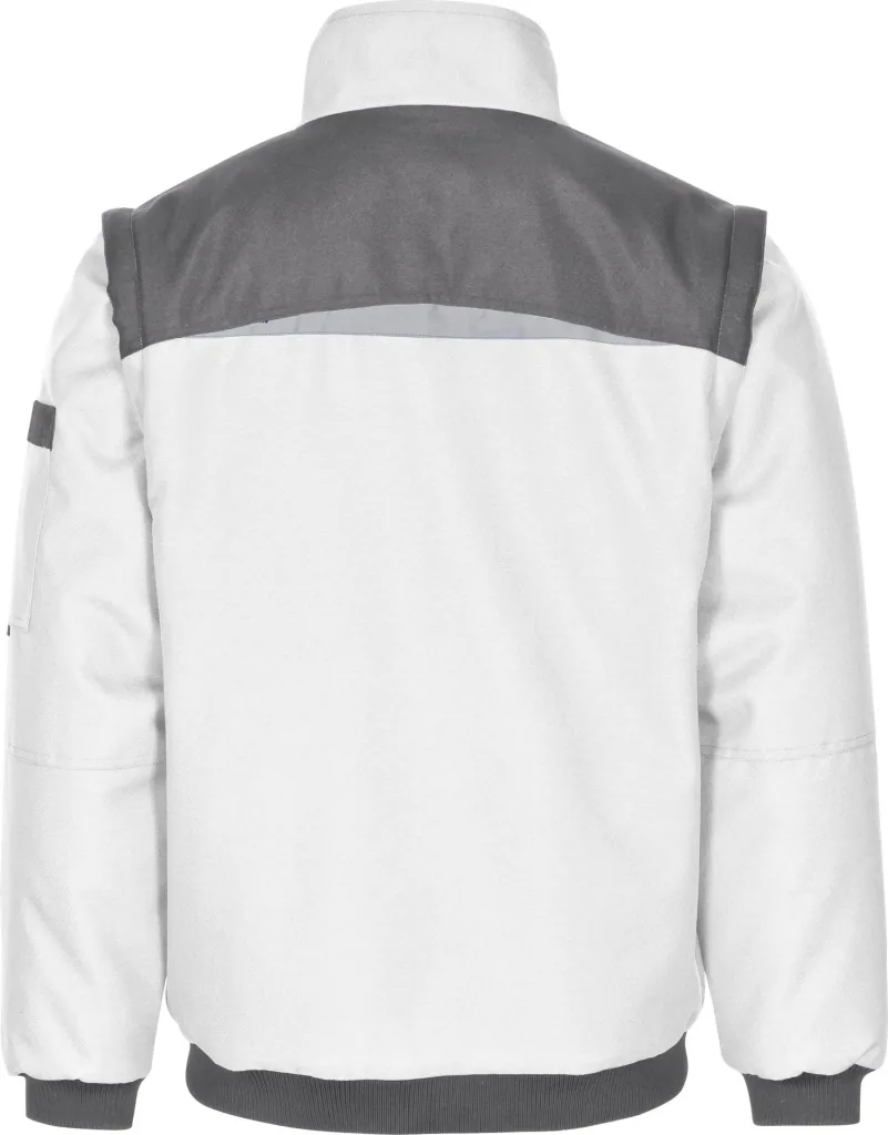 Funktionsblouson, weiss-grau, Gr. L
