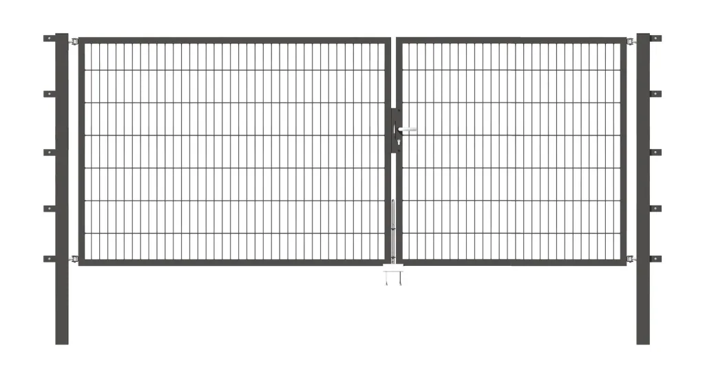 Doppeltor Flexo mit Zubehör, anthrazit, Breite 350 cm, Höhe 140 cm, PF: 80x80 cm