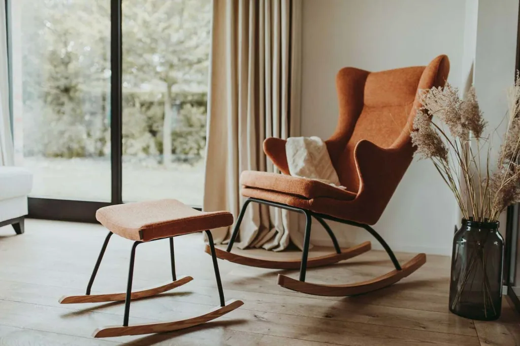 Quax Fußhocker für Schaukelstuhl /Stillstuhl De Luxe terra
