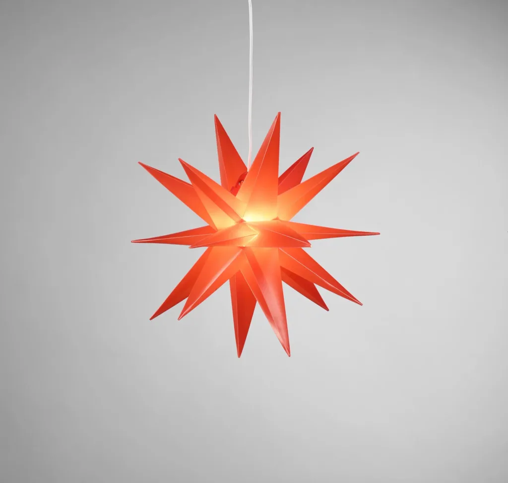 LED Kunststoffstern rot 35 cm
