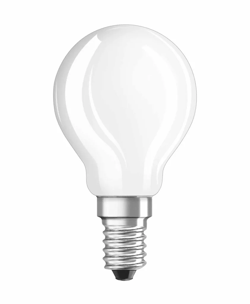 LED Retrofit CLASSIC P25 Filament Lampe in Tropfenform mit 2,5 Watt, E14, warmweiß, matt