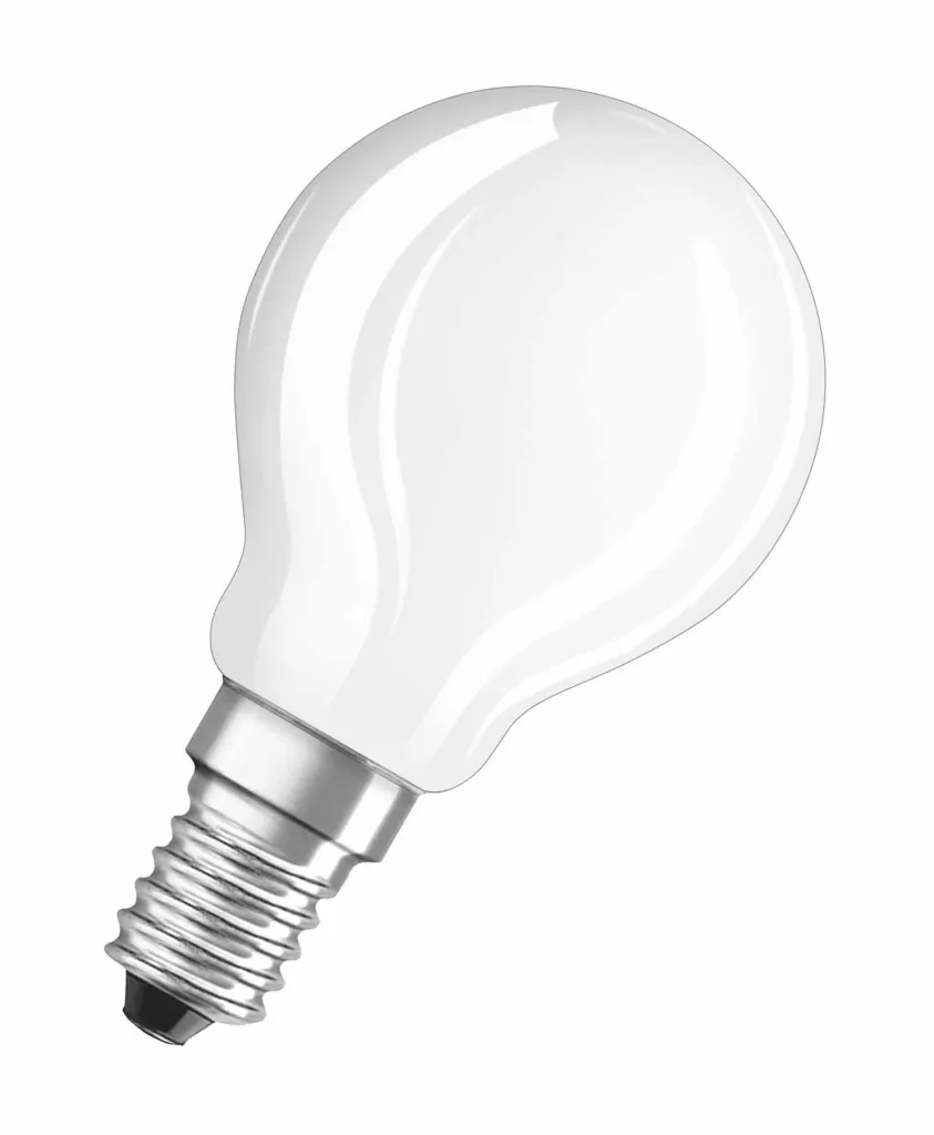 LED Retrofit CLASSIC P25 Filament Lampe in Tropfenform mit 2,5 Watt, E14, warmweiß, matt
