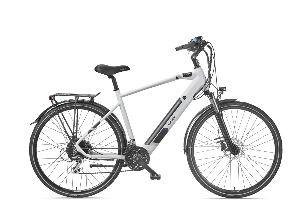 Herren Alu Trekking E-Bike, 28 Zoll, Rahmenhöhe 50 cm, 24-Gang Kettenschaltung, kreide, XC941 Expedition