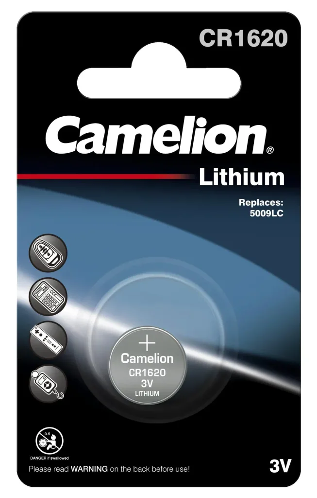 Lithium Knopfzelle CR1620, 3V - 1 Stück