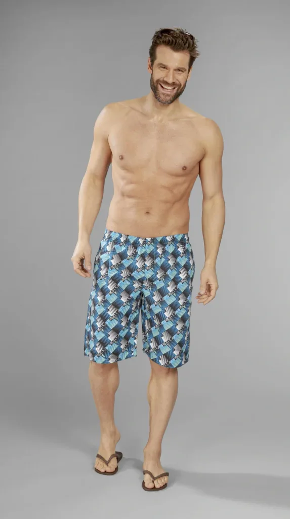 Wendeshorts, Farbe Azur/Azur gemustert, Gr.M