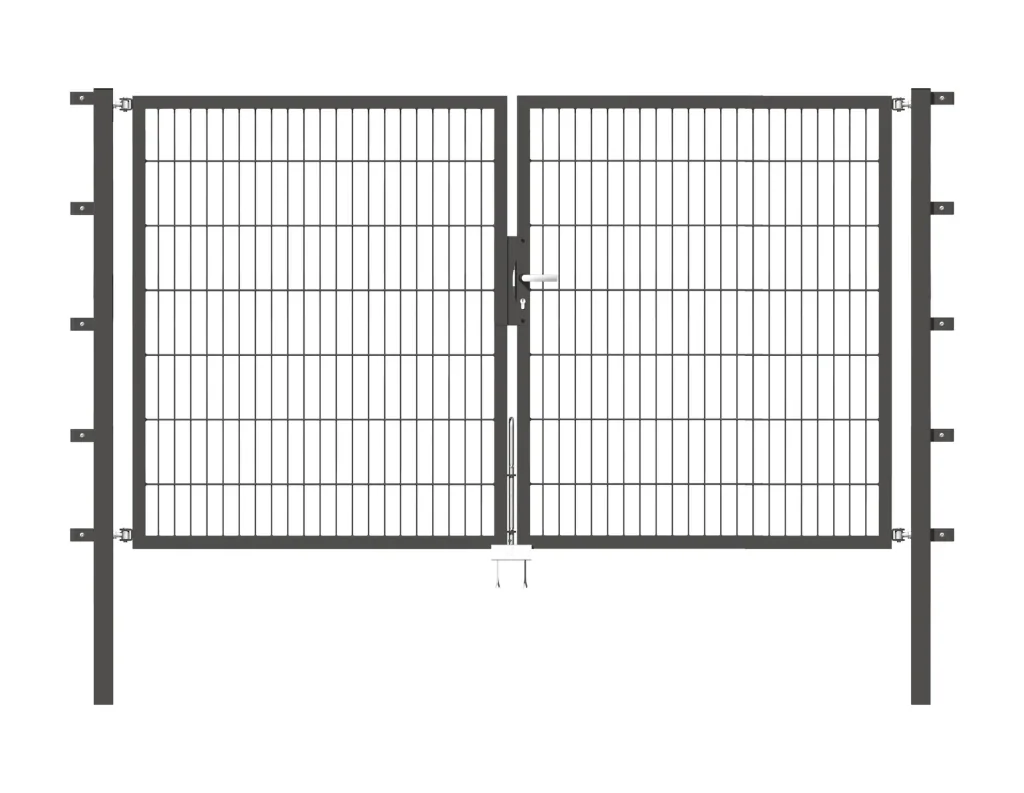 Doppeltor Flexo mit Zubehör, anthrazit, Breite 250 cm, Höhe 140 cm, PF: 60x60 cm